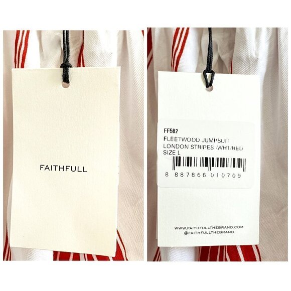 NWT Faithfull The Brand Fleetwood Jumpsuirt, Size US 8 - Picture 11 of 16